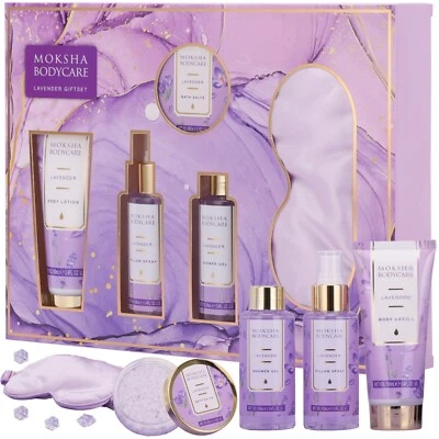 MOKSHA Lavender Pamper Gifts for Mum, Birthday Gifts,Spa Gift Set for Women