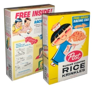 Post SUGAR COATED RICE KRINKLES Cereal BOX  (BOX ONLY!) - Picture 1 of 1