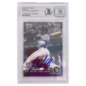  AUTO IP SIGNED Randy Arozarena WORLD SERIES 14/25 2020 TOPP NOW CARD (BECKETT). - Picture 1 of 2