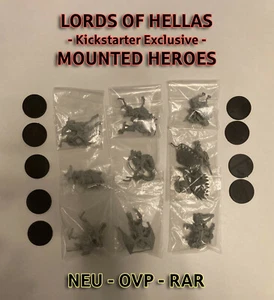 Lords of Hellas - 9 Mounted Heroes - Kickstarter Exclusive - NUOVO IMBALLO ORIGINALE RARO - Foto 1 di 10