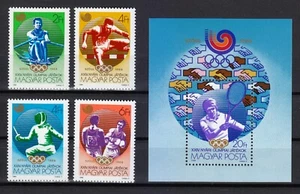 Hungary 1988 MNH Mi 3959-3962+Block 198A Sc 3123-3127 Summer Olympics, Seoul ** - Picture 1 of 1