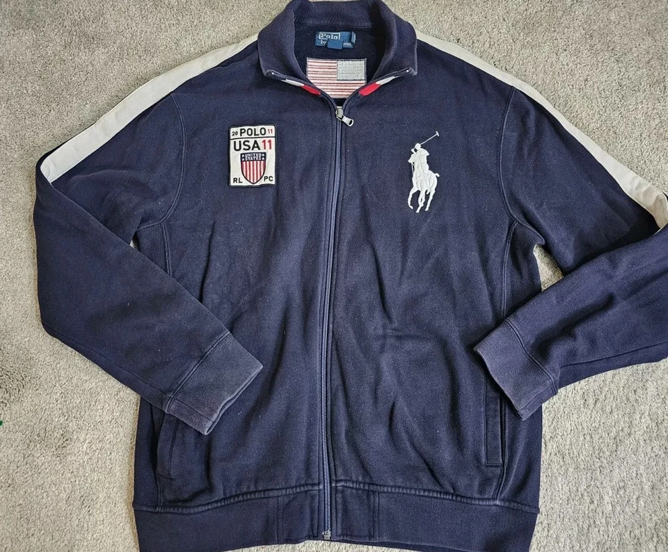 Suéter Polo Ralph Lauren EE. UU. 10 RLPC Big Pony Pullover 1/4 Cremallera 2010 Hombres XL Foto 1 de 4