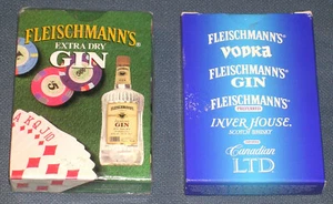 FLEISHMANN'S GIN PLAYING CARDS SEALED + FLEISHMANN'S ASSORTED LIQUORS DECK OPEN! - Picture 1 of 6