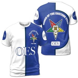Personalizar Nombre Capítulo Nombre Orden de la Estrella del Este OES Unisex 3D Camiseta - Imagen 1 de 22