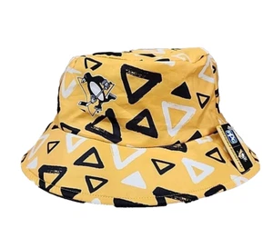 Pittsburgh Penguins Reversible Bucket Hat PPG Geometric Shapes - Picture 1 of 5