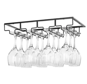 Wine Glass Cup Rack Holder Hanger Organizer Hanging Shelf Under Cabinet Storage - Picture 1 of 11
