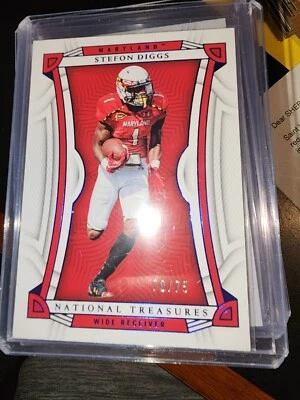 2023 Panini Natl Treas Collegiate Blue #31 Stefon Diggs 70/75 MARYLAND & BUFFALO - Image 1 of 3