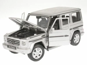 Mercedes BM463 G-Modell G500 STL plata coche en miniatura Welly 1/24 - Imagen 1 de 7