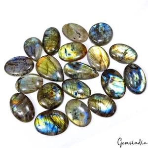 19 piezas piedras preciosas sueltas de 25-36 mm de mezcla de brillo azul labradorita natural ~ 700 quilates - Imagen 1 de 7