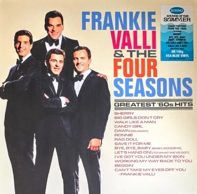 FRANKIE VALLI & THE FOUR SEASONS GREATEST '60S HITS - SEA BLUE VINYL LP " NEW " - Image 1 of 2
