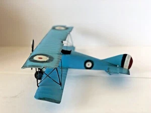VINTAGE BLUE METAL DIE CAST BI PLANE 11.5 - Picture 1 of 5