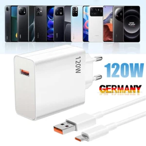 Für Xiaomi 120W Schnell Ladegerät Netzteil 6A USB-C Kabel Redmi Note10/11/12Pro - Zdjęcie 1 z 17