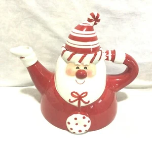 VINTAGE SANTA CLAUSE CERAMIC TEAPOT WITH LID TOP - Picture 1 of 12