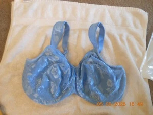 L - WACOAL w/ DEFECT / 38H / #85567 / NO PAD-LINING / LACE / WIDE STRAP / BLUE - Picture 1 of 6