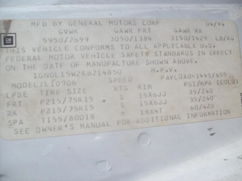 Alternador usado serve: 1994 Chevrolet Astro 105 amp grau A - Imagem 1 de 4