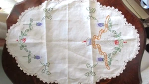 CORONATION GEORGE V1 WESTMINSTER ABBEY DOILY CENTRE 49 X 34 CM (19 X 13") - Picture 1 of 2