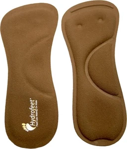High Heel Inserts Women’s Liquid Insole Memory Foam Arch Support Gold S 3-4.5 - Picture 1 of 3