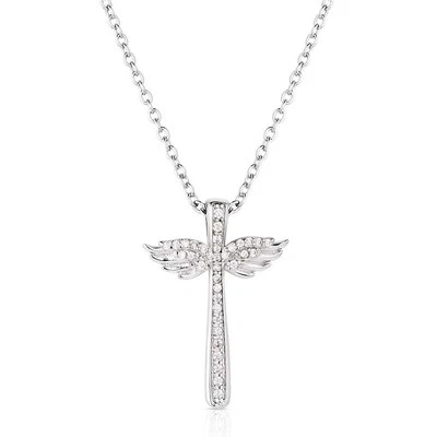 Collar Cruz Montana Plateros Alas de Fe Foto 1 de 3