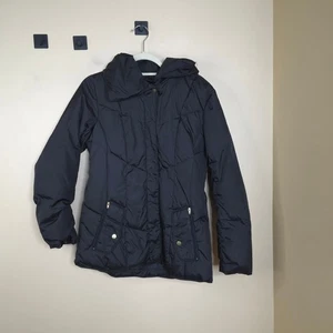 APT 9 Black Full Zip Quilted Puffer Jacket with Hood Size M - Picture 1 of 11