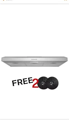 AKDY 36 in. 58 CFM Convertible Under Cabinet Range Hood Brushed Stainless Steel - Image 1 of 4