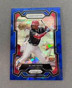 2024 Panini Prizm Baseball Elian Soto Blue Cracked Ice Prizm #157 Nationals - Picture 1 of 2