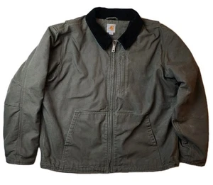 Carhartt Giacca Uomo XL Cappotto Full Swing Barn Chore Lavoro Verde Anatra Pesante - Foto 1 di 11