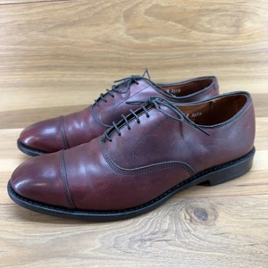 Zapatos de vestir Oxford Allen Edmonds Park Avenue para hombre 9 E de cuero borgoña - Imagen 1 de 11