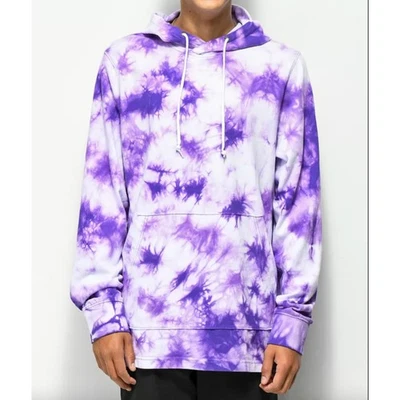 Empyre Phisher Purple Tie Dye Tunic Long Length Hoodie Sweatshirt S Small - Image 1 of 4