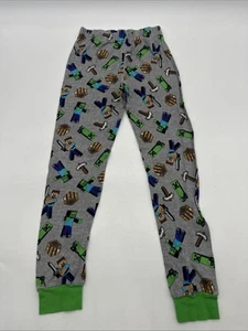 Mojan Minecraft Pajama Pants Youth Boys Size M Gray Print Logo Aop..#30909 - Picture 1 of 7
