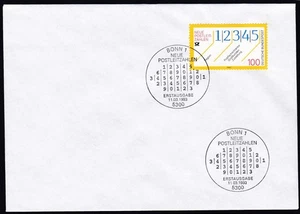 Germany 1993 FDC Mi 1659 Sn 1777 Introduction of Five-digit Postcode System - Picture 1 of 1