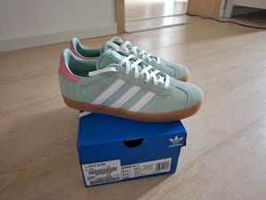 adidas gazelle J , Gr. 37,5, Damen Mint / Pink, Neuwertig - Bild 1 von 10