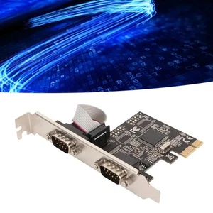 PCIe RS232 Serial Adapter Card 250Kbps 2 Ports PCI Express X1 Plug And Play P CB - Afbeelding 1 van 22