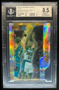 1996-97 Bowman 's Best Ray Allen Picks Atomic Refractor RC #BP5 Bucks BGS 8.5 - Picture 1 of 2