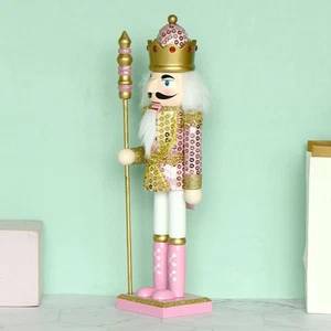 Wooden Nutcracker Soldier Figurine Ornament Traditional for Shelves Children - Picture 1 of 7