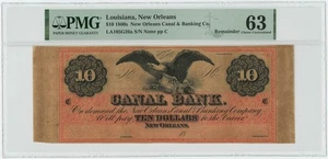 LOUISIANA Obsoleto $10 Nueva Orleans 1860 PMG 63 con orillo 947906-4 - Imagen 1 de 3