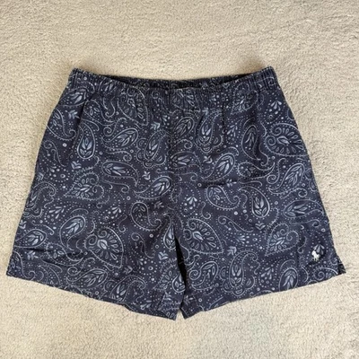 De Colección Polo Deportivo Ralph Lauren Pantalones Cortos Para Hombres M Azul Paisley Malla Forrado Bañador Foto 1 de 4