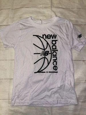 Boys 10 New Balance White Basketball Shirt  - Image 1 of 3