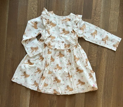 Vestido Rosa Pollo Niñas Nuevo con Etiquetas 8 Años Michaela Punto Suizo - Gatos y Rosas Foto 1 de 3