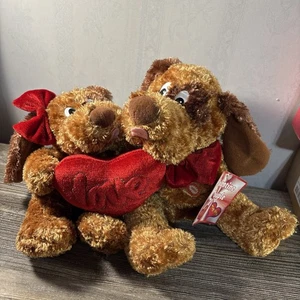Valentines Day Dan Dee Sing & Dance Pal Plush Dogs  Couple Sings It Takes Two - Picture 1 of 7