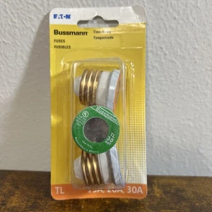 3-Pack EATON BUSSMAN Fuses TL 30A, TL 20A, TL 15A 125Vac Time Delay IR 10kA - Picture 1 of 8