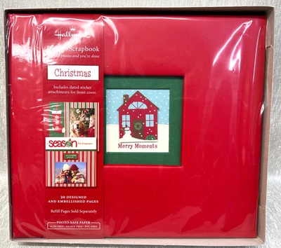 Hallmark Instant Scrapbook Christmas 20 Designed Embellished Pages Album New  - Image 1 of 3