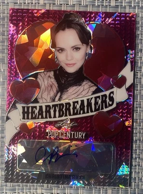 2020 Leaf Pop Century autógrafo Christina Ricci autografado Pink Ice #1/4 Heartbreakers - Imagem 1 de 2