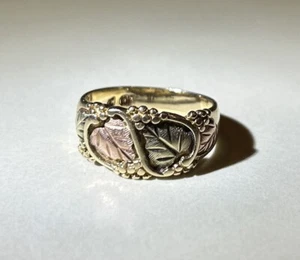 Black Hills Gold Leaves & Grapes Ring 10k Multi-Tone 5.9 Grams Size 10 - Picture 1 of 10