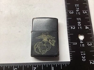VINTAGE LIGHTER POCKET WINDPROOF FLAMEš„ ZIPPO 2003 Black UNITED STATES MARINE - Picture 1 of 12