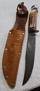 Vintage EDGE BRAND Knife - 471 with Stag Handle made in Solingen Germany-C 1960s - Picture 1 of 14