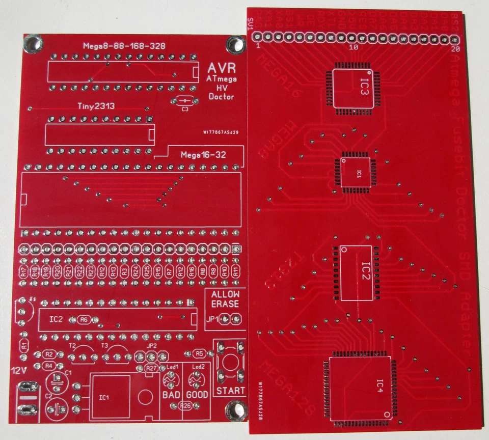 Bare PCB Atmel AVR Atmega, AtTiny fuse bit doctor restore factory, repair - Image 1 of 3