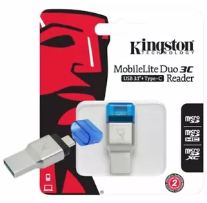 Kingston Memory Card Readers OTG Type-C MobileLite Duo 3C micro SD SDHC SDXC - Picture 1 of 5