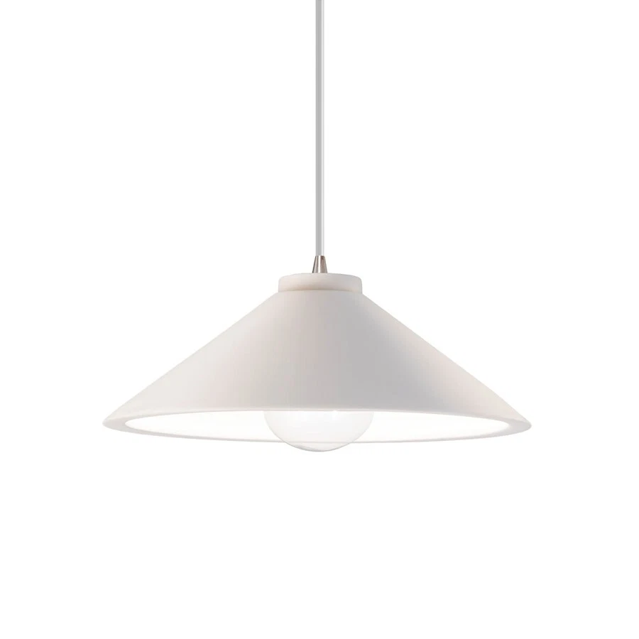 Justice Design Radiance Flare Pendant, BQ/NK/WH - CER-6240-BIS-NCKL-WTCD - Image 1 of 1