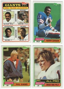 1981 Topps Fútbol New York Giants Equipo Completo Juego de 22 Cartas - A - Imagen 1 de 2