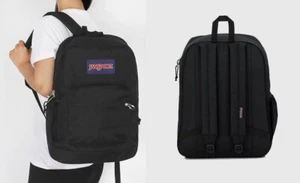 JanSport Kids Backpack in Black Cross Town Plus Laptop School Travel Bag NEW $40 - Picture 1 of 10